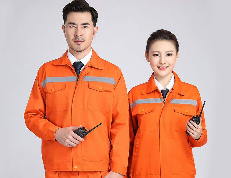 桔色防静电工作服展示