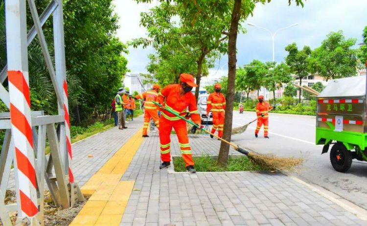 橘色环卫工作服